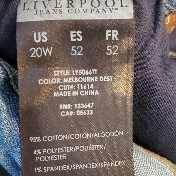 LIVERPOOL the crop boyfriend distressed stretch capri jeans plus size 20 NEW!!!! - Picture 5 of 10